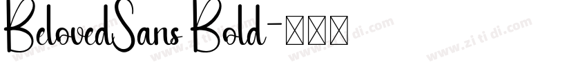 BelovedSans Bold字体转换